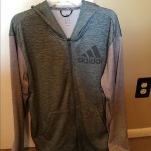 XL Adidas lightweight full-zip hoodie